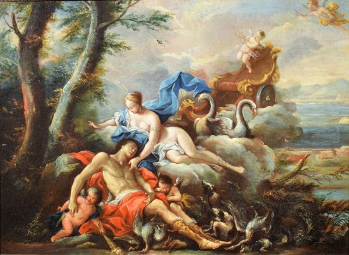 Diane et Endymion - Michele Rocca (1666 - 1751) - Tableaux et dessins Style Louis XV